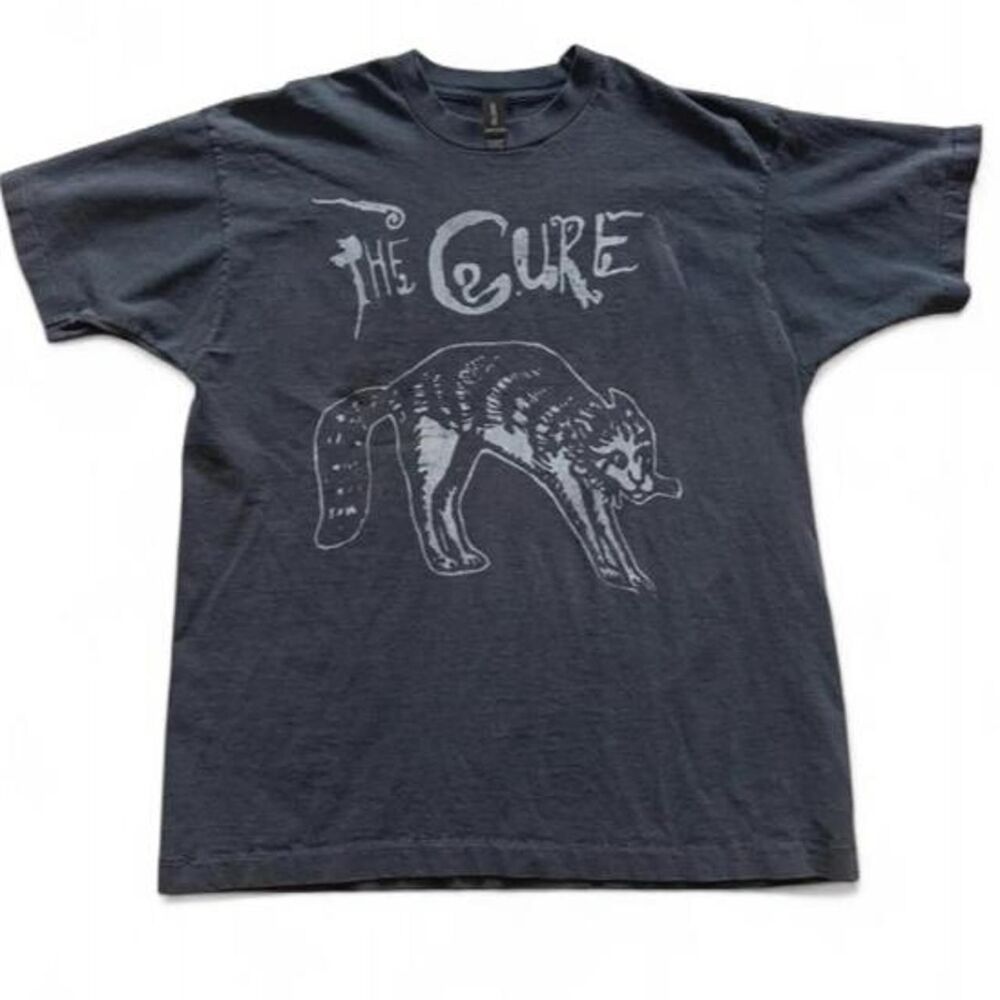 American-vintage Men's Black and Grey T-shirt